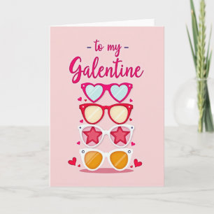 Gafas de sol de mejor amiga en Galentine's Tarjeta