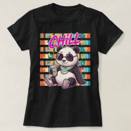 Gafas de sol de oso panda frescas Camiseta gráfica