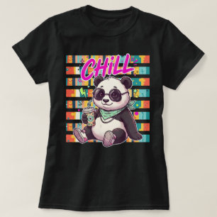 Gafas de sol de oso panda frescas Camiseta gráfica