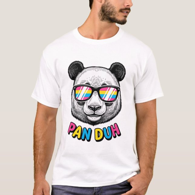 Gafas de sol de Panda Divertidas Camiseta de Graba (Anverso)