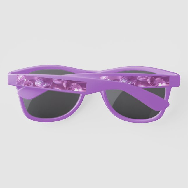 Gafas de sol de plástico con diamantes (Reverso)