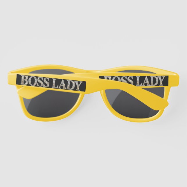 Gafas de sol de plástico con diamantes Boss Lady (Reverso)