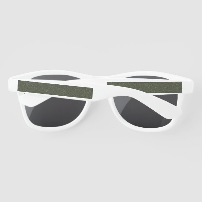 Gafas de sol de plástico con textura verde musgo p (Reverso)