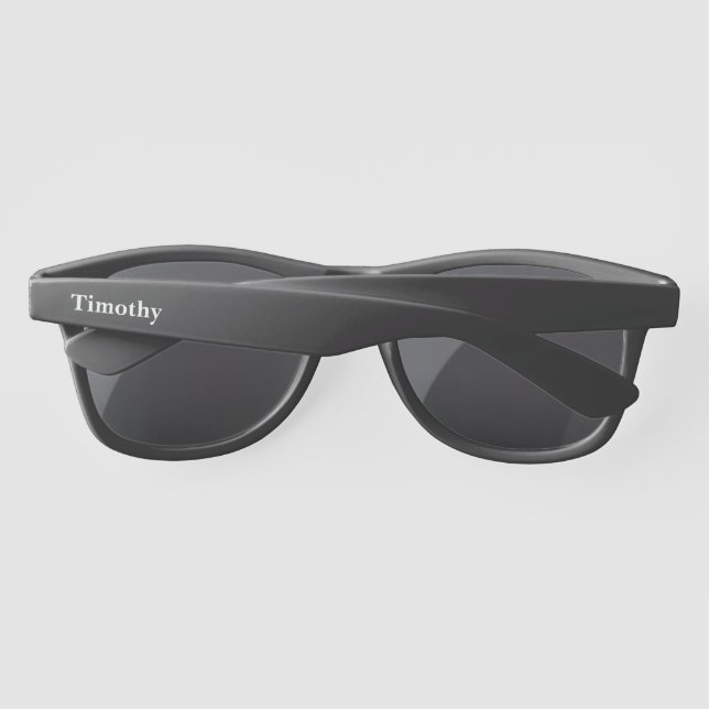 Gafas de sol de plástico de nombre personalizado (Reverso)