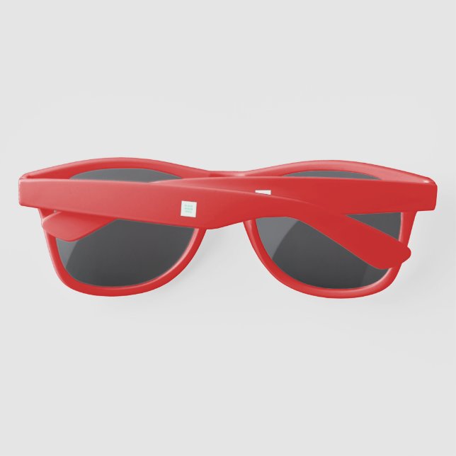 Gafas de sol de plástico rojo (Reverso)