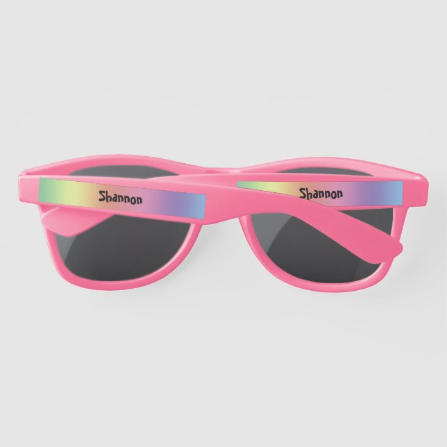 Gafas de sol de plástico - Tonos de arcoíris y  (Reverso)