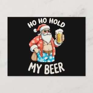 Gafas de sol de Santa Sostén mi cerveza Navidad Xm