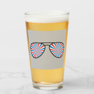 Gafas de sol de Swirl Patriótico PopArt