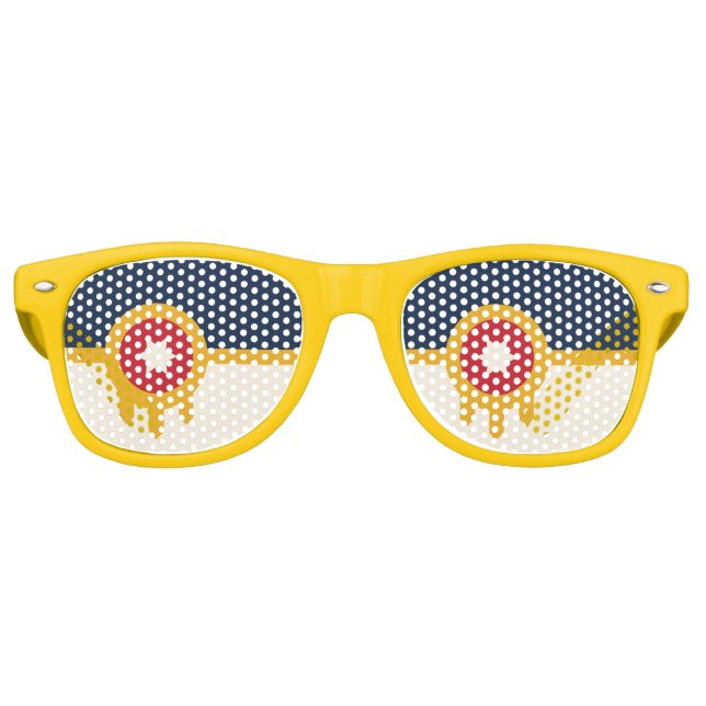 Gafas de sol de tonos fiestas, bandera de Tulsa, O (Anverso)