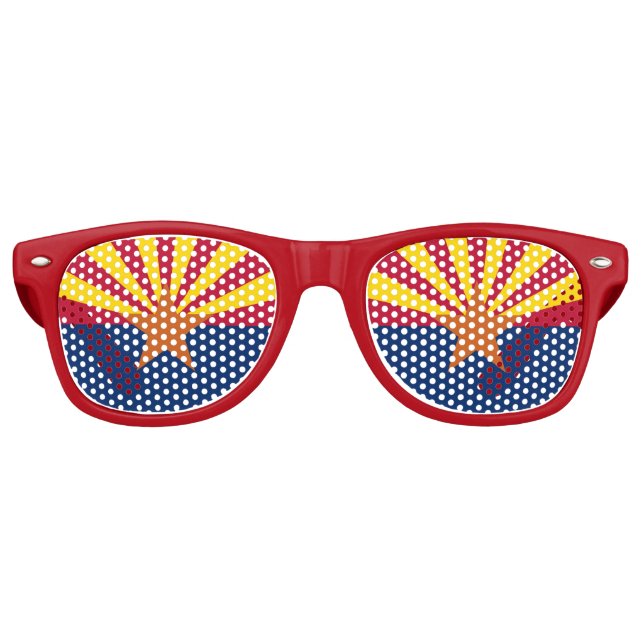 Gafas de sol de tonos fiestas con bandera de Arizo (Anverso)