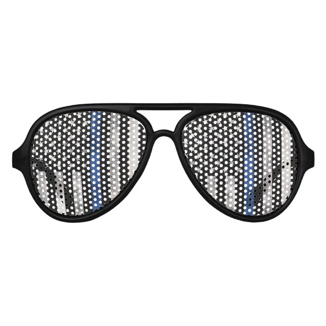 Gafas de sol delgadas de la línea azul, bandera ve (Anverso)