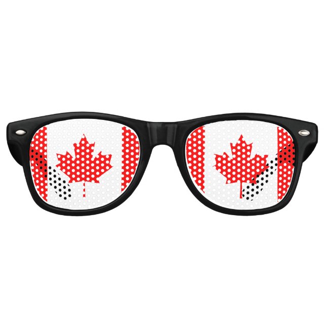 Gafas de sol divertidas con la bandera canadiense  (Anverso)