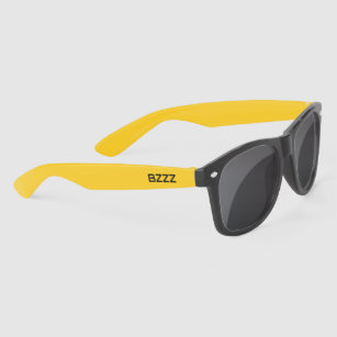 Gafas de sol divertidas de color negro y amarillo 