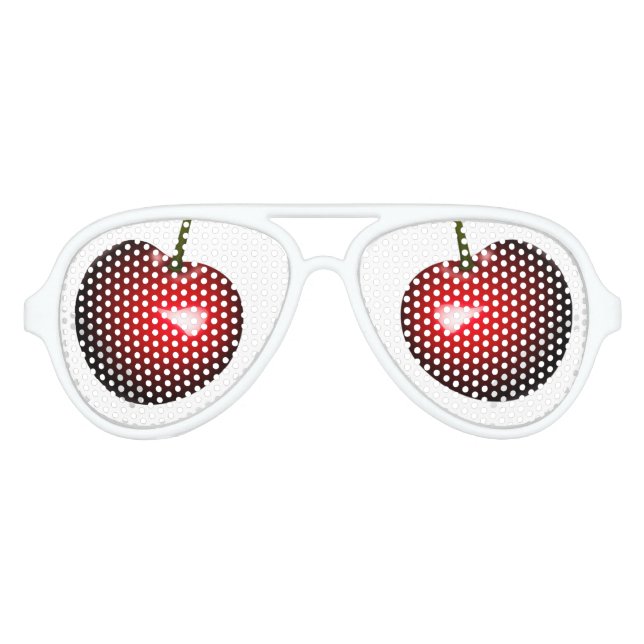 Gafas de sol divertidas Fiestas Red Cherry Eyes (Anverso)