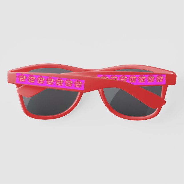 Gafas De Sol dulce lindo amor diversión rosa impreso (Reverso)