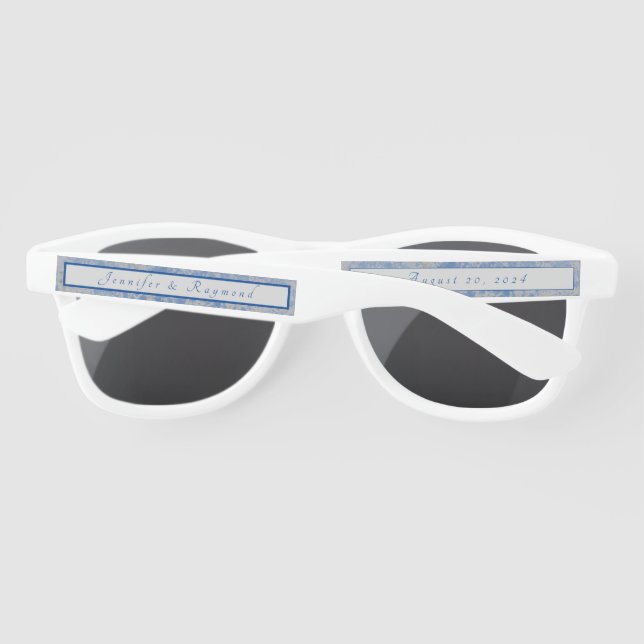 Gafas De Sol Elegante azul y gris mareado (Reverso)