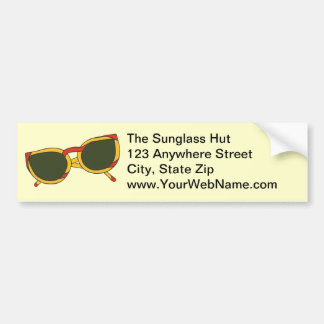 Gafas de sol en pegatinas para parachoques amarill