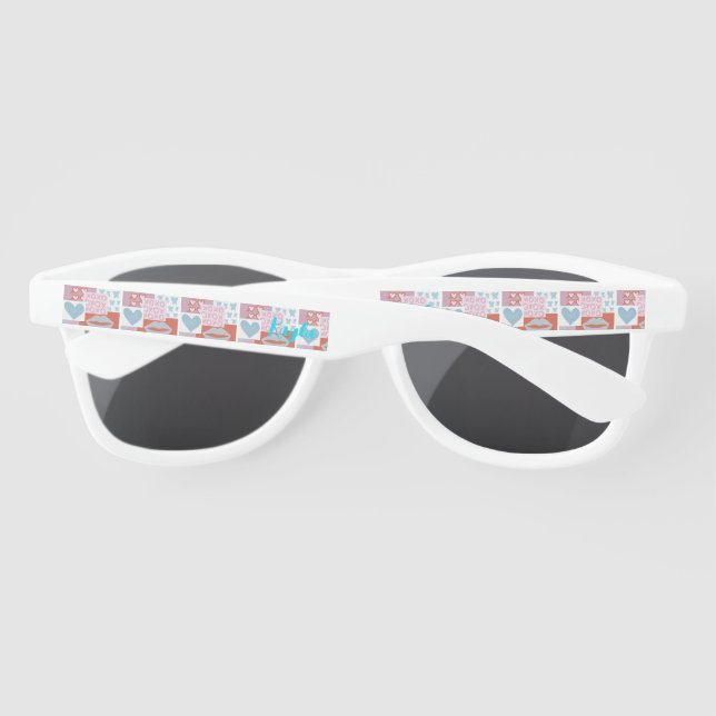 Gafas De Sol Fiesta de Cumpleaños Preppy para Chicas Personaliz (Reverso)