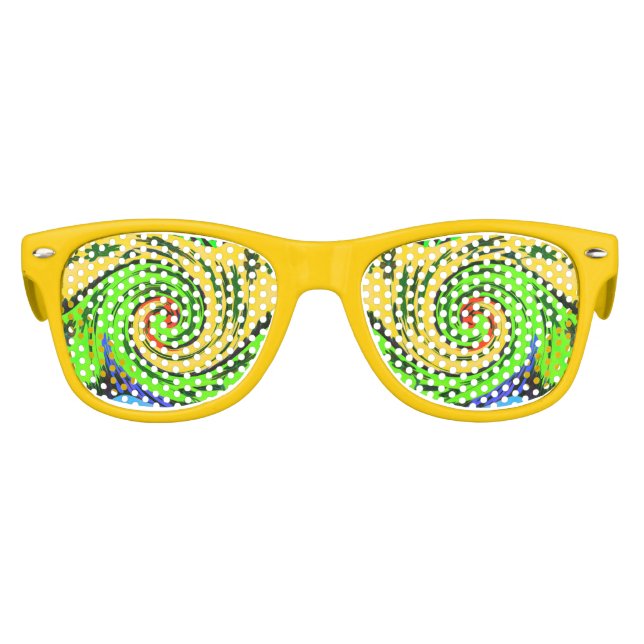 Gafas de sol Fiesta de Swirl Psychedell divertidas (Anverso)
