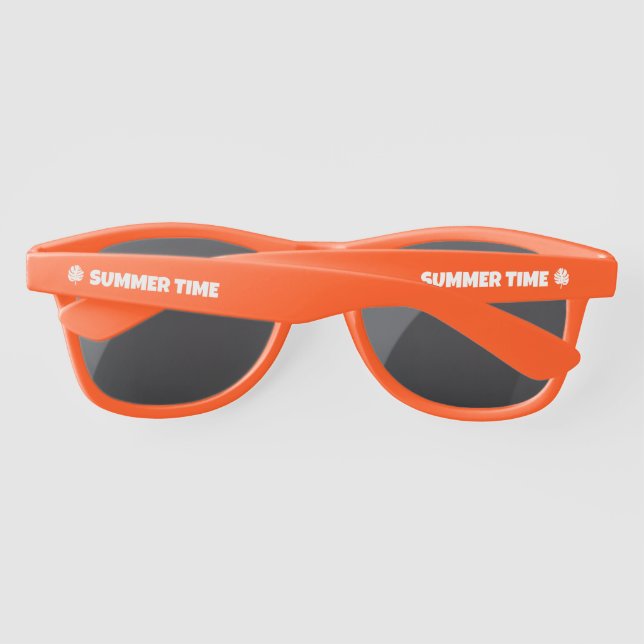 gafas de sol fiesta naranja con logotipo de hoja d (Reverso)