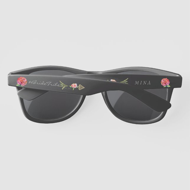 Gafas De Sol Floral Arrow Dimond Bried Tribe Nombre o Monograma (Reverso)