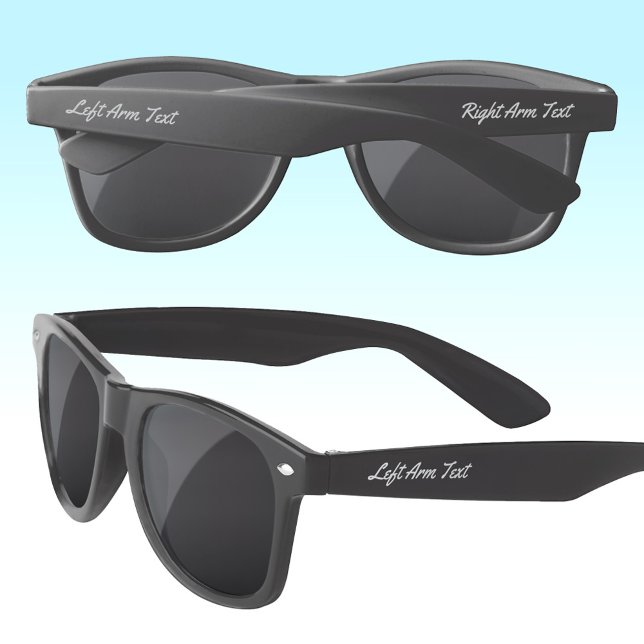 Gafas De Sol Fuente de escritura Silver Grey Personalizada Negr (Subido por el creador)