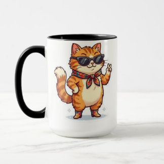 Gafas de sol Gato descarado tazas Lindo y Moderno
