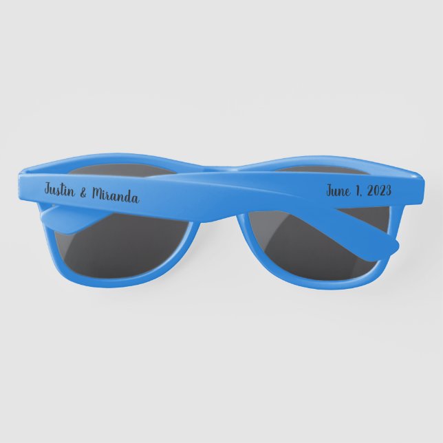 Gafas De Sol La fiesta de bodas, personaliza nombres y fechas (Reverso)