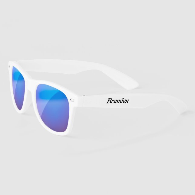 Gafas De Sol Lente morada blanca personalizada (Izquierda)