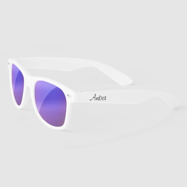 Gafas De Sol Lente morada personalizada Blanco (Izquierda)