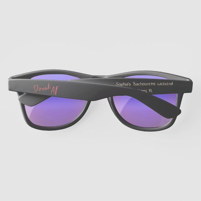 Gafas De Sol Logo Borracho AF Unisex Soltero Despedida de Solte (Reverso)