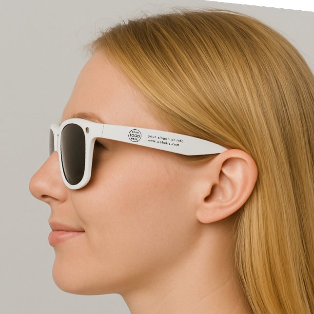 Gafas De Sol Logotipo comercial | Blanco blanco limpio y simple (Subido por el creador)