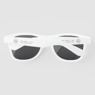 Gafas De Sol Logotipo comercial   Blanco blanco limpio y simple