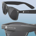 Gafas De Sol Logotipo simple con promoción de negocios de texto<br><div class="desc">Añade tu propio logotipo y elección de texto a este diseño. Minimalista y profesional. Excelente para la marca de empleados,  o como producto promocional para sus clientes y clientes.</div>