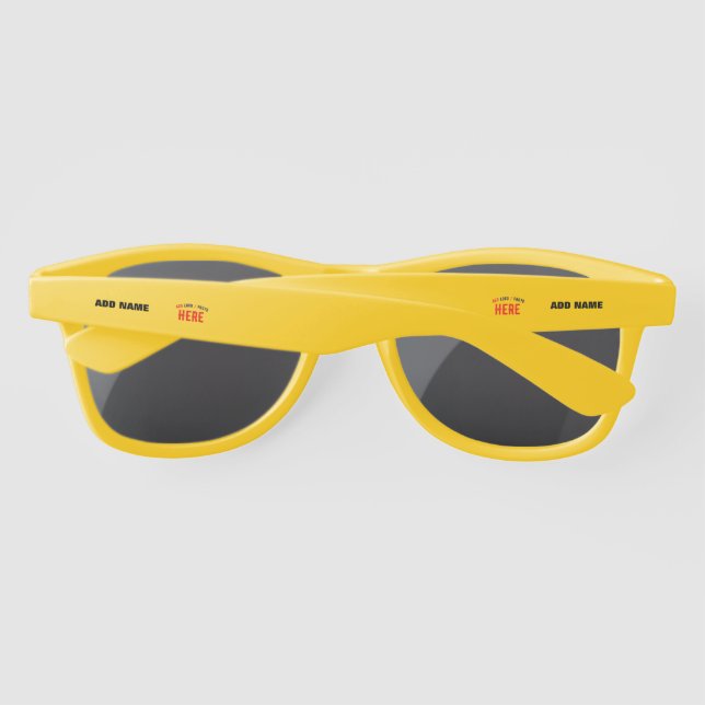 GAFAS DE SOL MARCA VERIFICADA AMARILLA DE PERSONALIZABLE MODERN (Reverso)