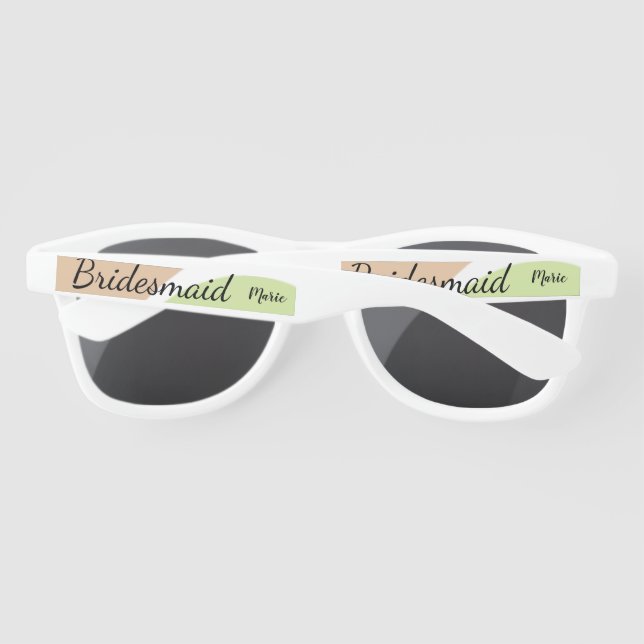 Gafas De Sol MÍNIMO SENCILLO añada su nombre personalizado dama (Reverso)