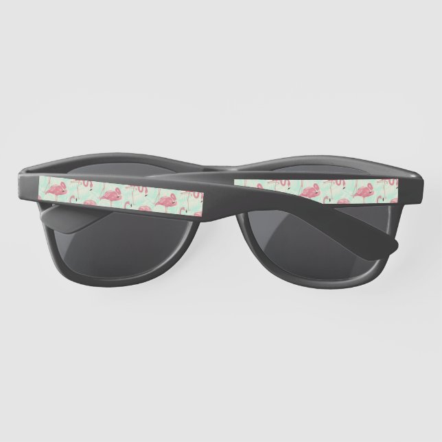 Gafas De Sol Moda Preppy Patrón Elegante Flamingo Rosa (Reverso)