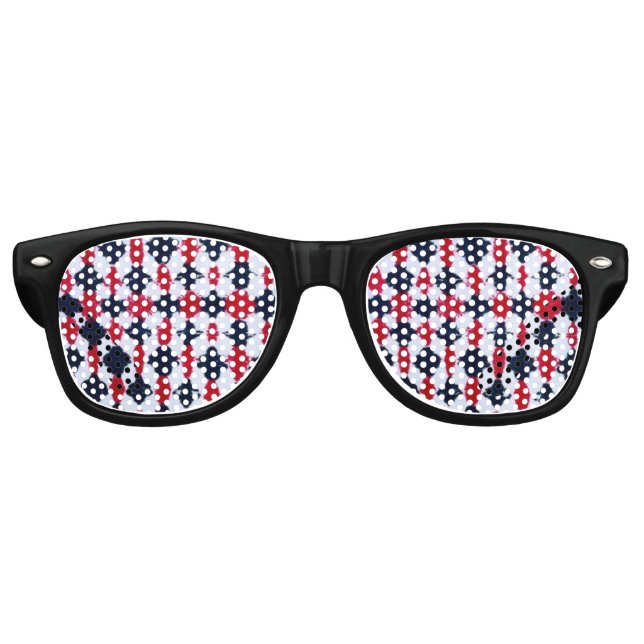 Gafas de sol modernas abstractas rojas y negras pa (Anverso)