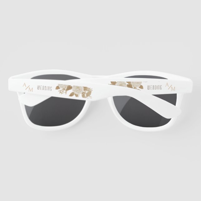Gafas De Sol Monograma elegante Rosa de Moda (Reverso)