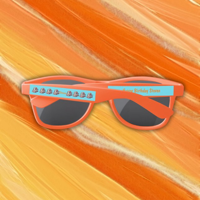 Gafas De Sol Monogrammed Happy Birthday - Coche de Carreras | (Subido por el creador)