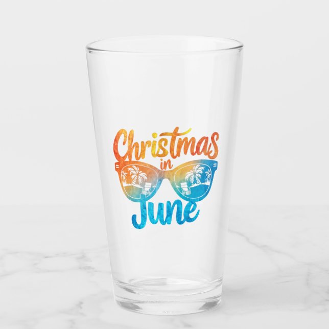 Gafas de sol Navidad en junio divertida vacaciones (Anverso)