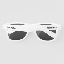 Nombre Personalizado Simple Elegante Blanco Person