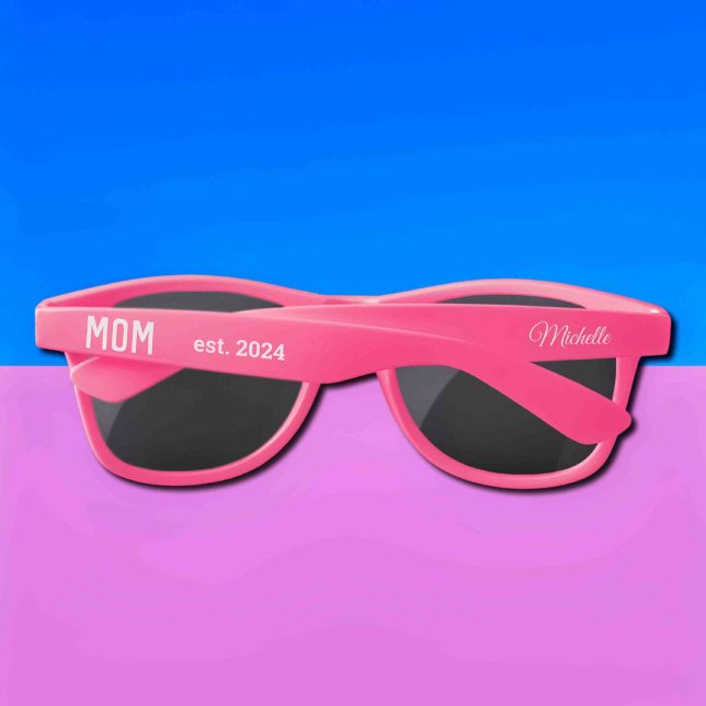 Gafas De Sol Nueva mamá - est.2024 - rosa personalizado (Subido por el creador)