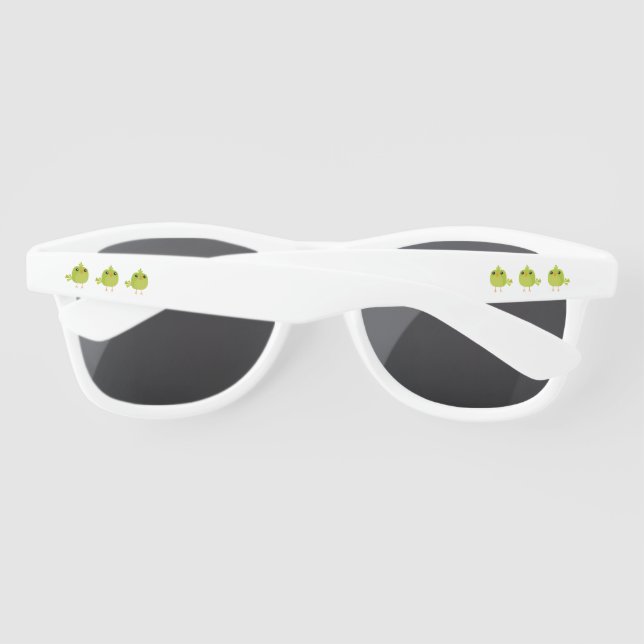 Gafas De Sol Pájaro Verde Dibujos Animados   (Reverso)