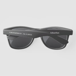 Gafas De Sol Partido Bachelor de Groomsman con nombre personali