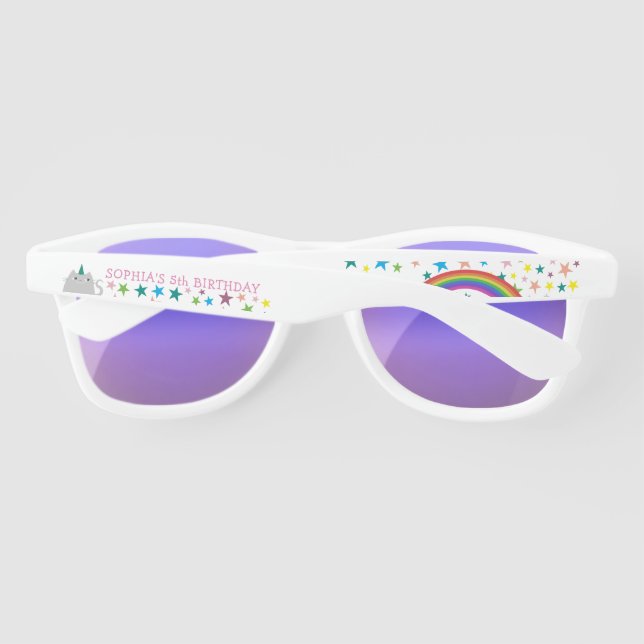 Gafas De Sol Partido de Cumpleaños de Chicas Personalizados (Reverso)