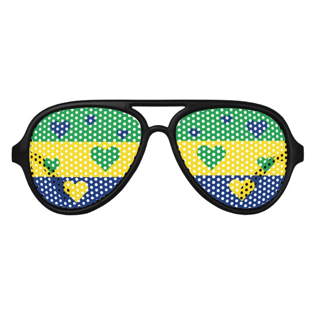 Gafas de sol Patrióticas de la bandera de Brasil (Anverso)