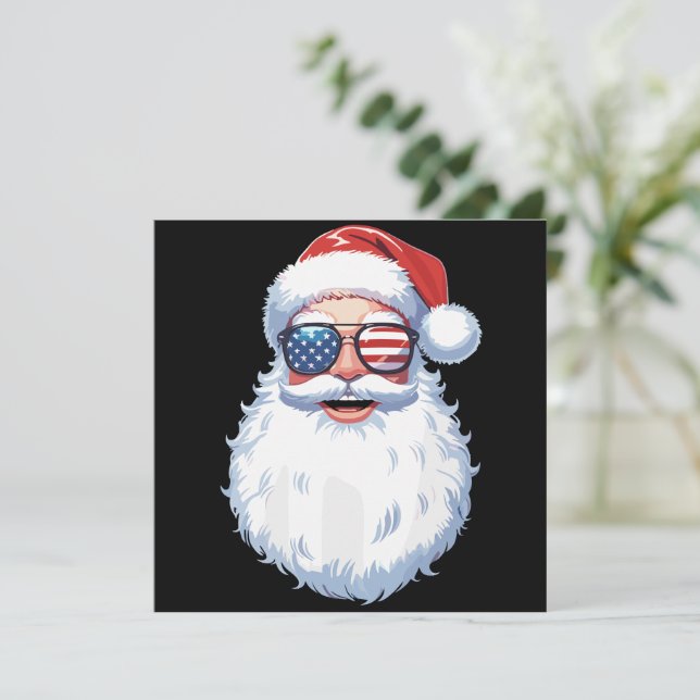 Gafas de sol patrióticas de Navidad de Santa Claus (Anverso de pie)