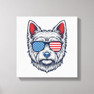Gafas de sol patrióticas para perros Westie Arte v