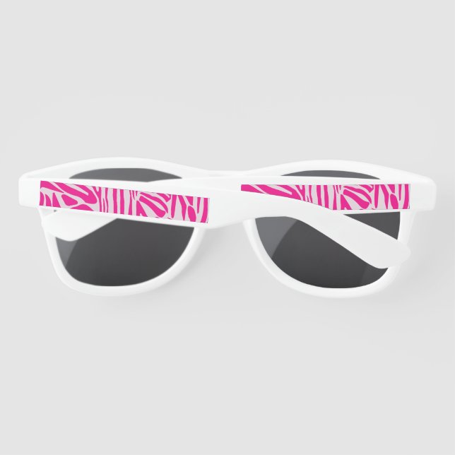 Gafas De Sol Patrón de cebra rosa (Reverso)